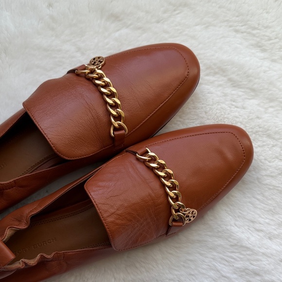 NIB Tory Burch Mini Benton Charm Leather Loafer Aged Camello size 11 - Picture 9 of 12